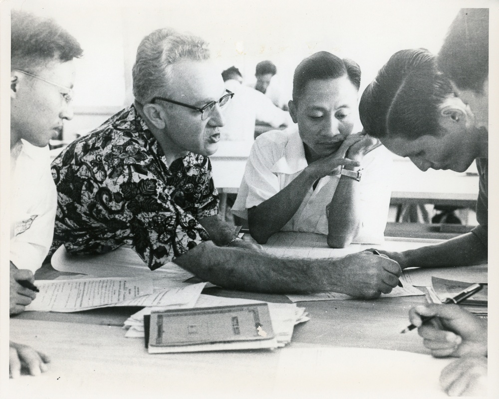 Men reviewing documents