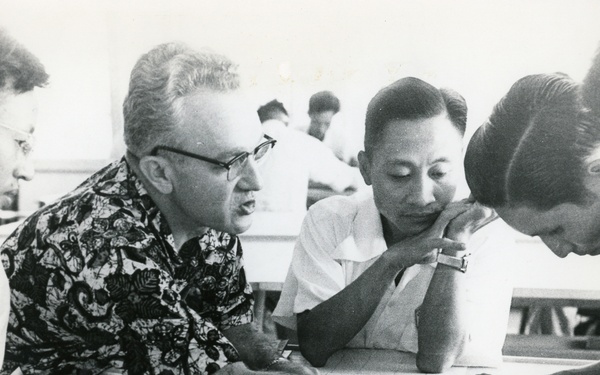 Men reviewing documents