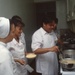 Cooking in the kitchen