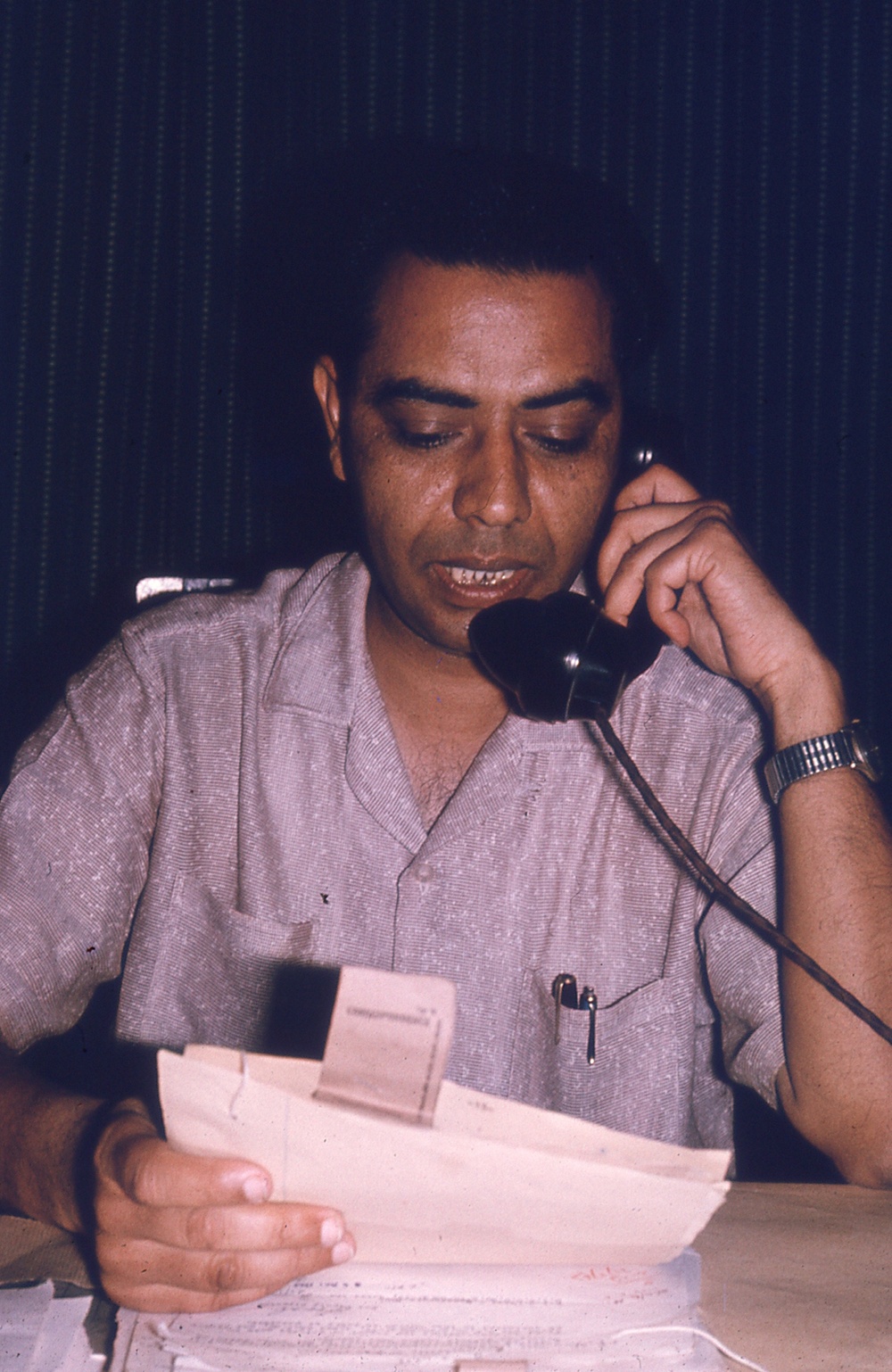 India, making a phone call
