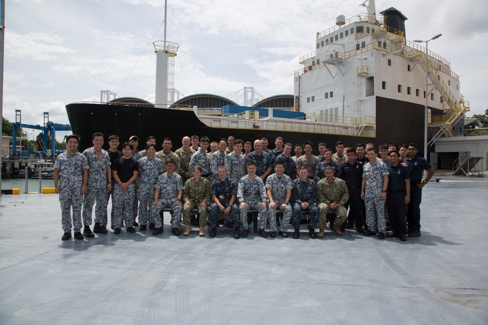 U.S. Marines, Sailors practice boarding ships in Singapore
