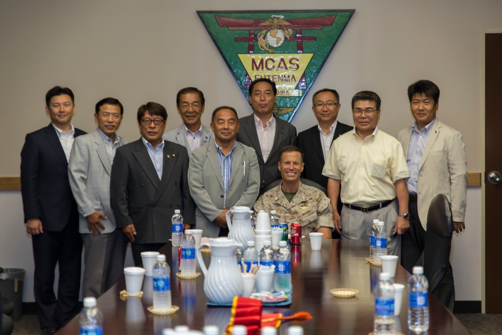 Iwakuni city assembly members visit MCAS Futenma