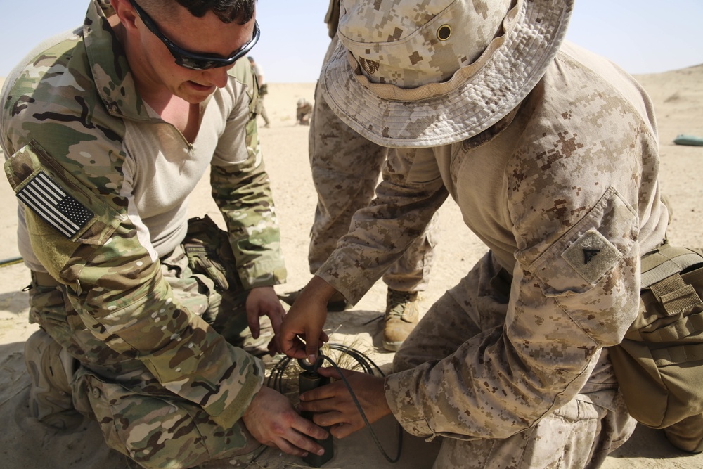 U.S. Marines share explosives training in Southwest Asia