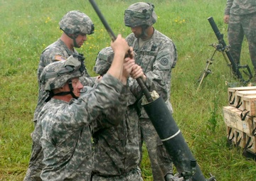 New York National Guard Cavalrymen hone mortar skills at Fort Drum