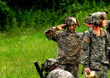 New York National Guard Cavalrymen hone mortar skills at Fort Drum