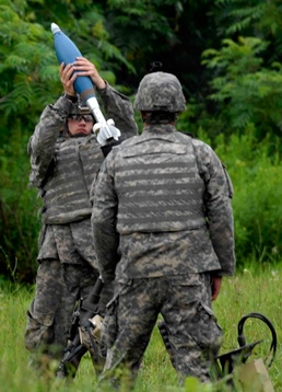 New York National Guard Cavalrymen hone mortar skills at Fort Drum
