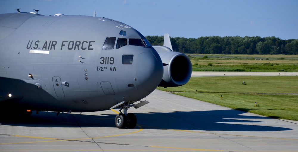 C-17 arrives at Volk Field