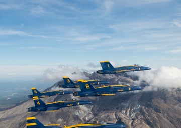 Blue Angels over Mount St. Helens