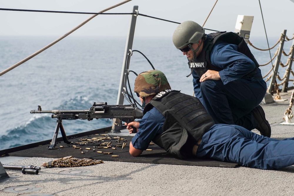 USS Farragut crew-served weapons