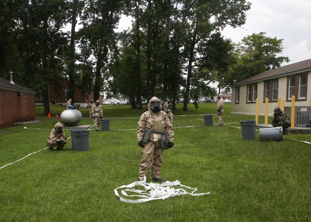 2nd MLG Marines conduct CBRN training