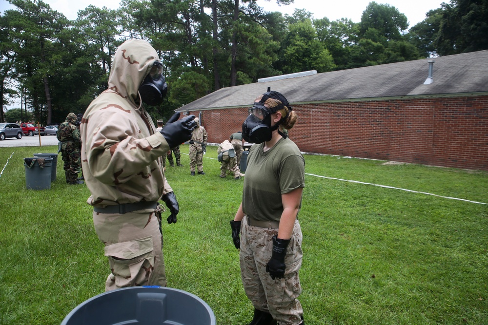 2nd MLG Marines conduct CBRN training