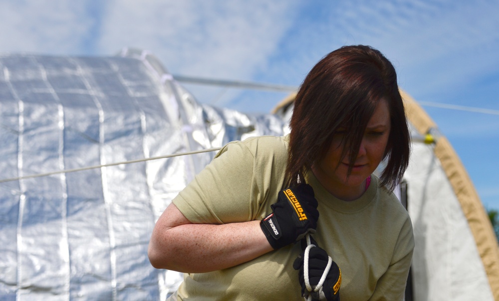 Setting up a field hospital