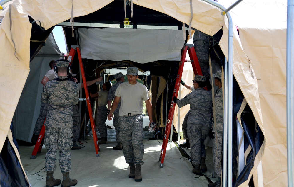 Setting up a field hospital