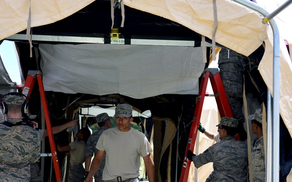 Setting up a field hospital