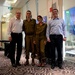 Secretary of defense and Israel's minister of defense pose with Israeli soldiers