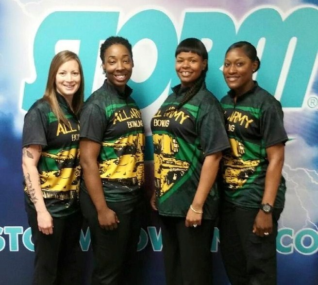Staff Sgt. Tiara Jenkins competes on the All-Army women's bowling team