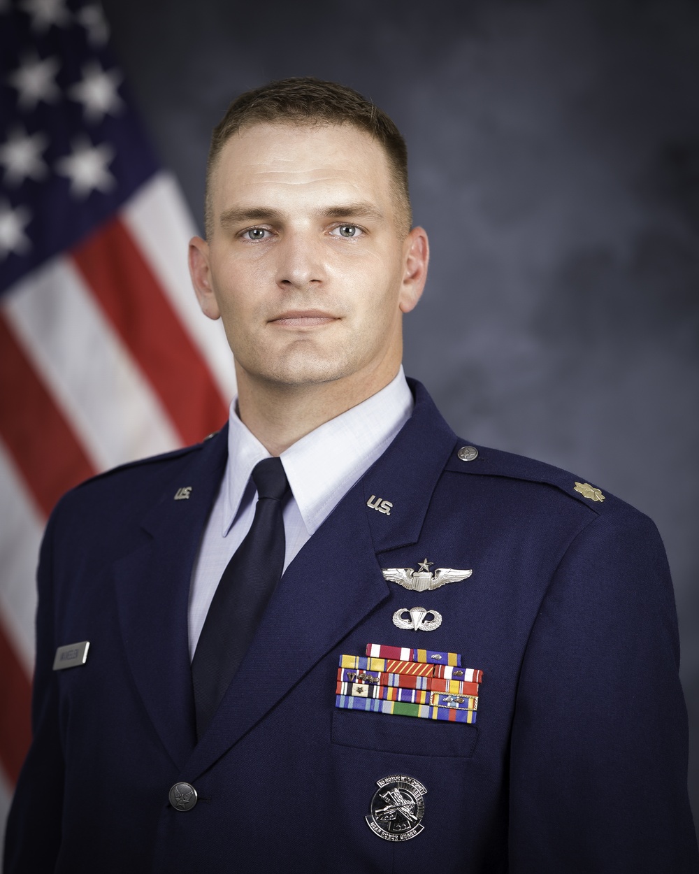 Official portrait, operations officer, the US Air Force Honor Guard, Maj. Ryan M. VanVeelen, US Air Force