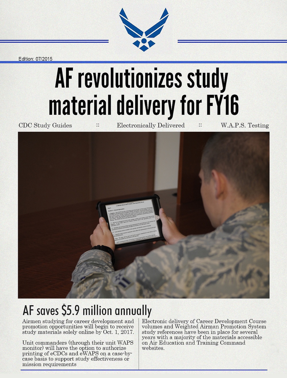 eCDC and WAPS study material electronically delivered