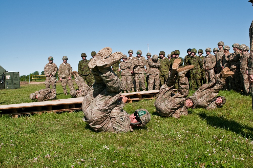 Estonian, US troops conduct airborne operations