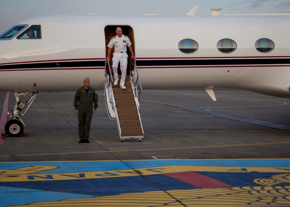 US Pacific Fleet Adm. Scott Swift arrives in Japan