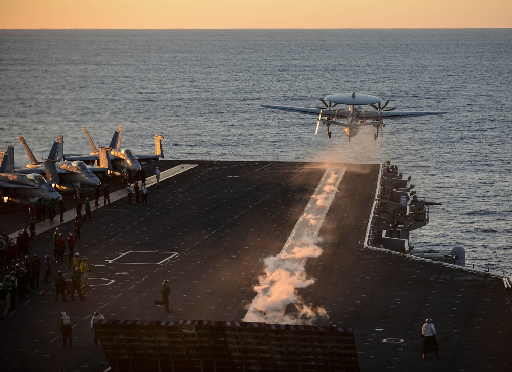 USS Ronald Reagan action