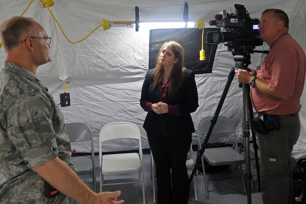 Local news media interviews at PATRIOT 2015