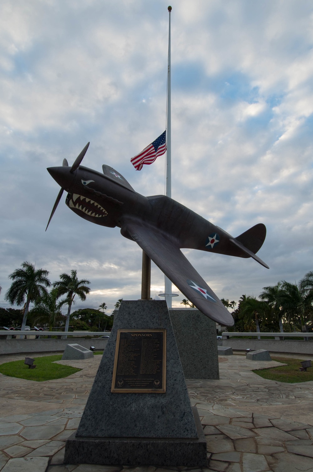 The Ensign is Flown Half-Staff Throughout JBPHH