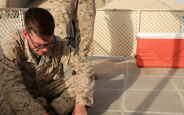 U.S. Marines stay sharp with competitive pistol range