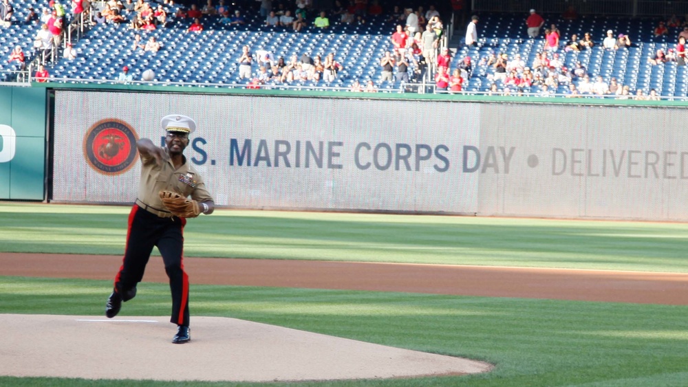 Marines honored during Washington National’s baseball game