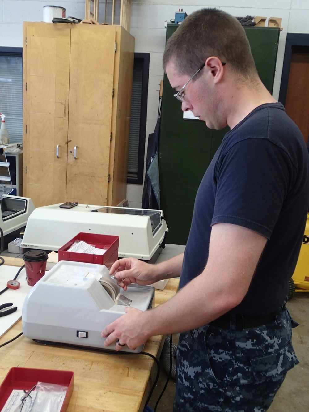 Service member creates eyewear for patients during IRT mission in Norwich, NY
