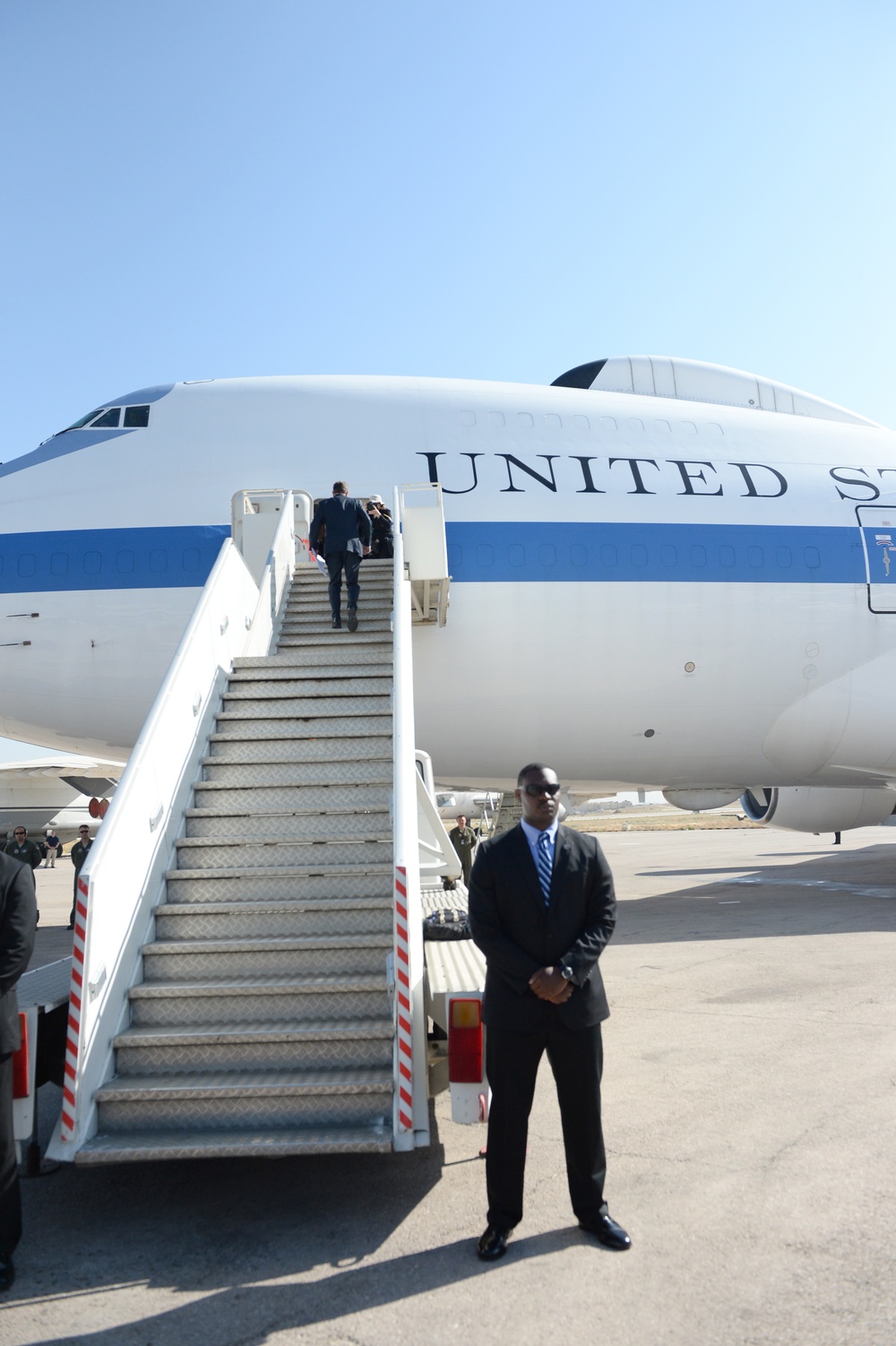 Secretary of defense departs Jordan