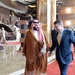 Secretary of defense walks with minister of defense of Saudi Arabia