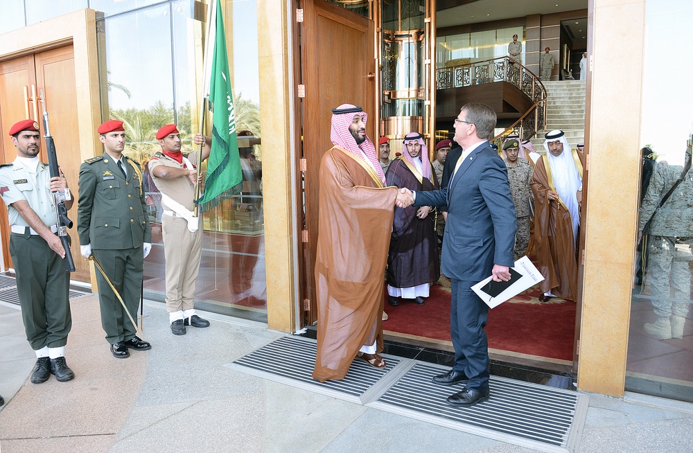 Secretary of defense meets with Saudi Arabia's minister of defense