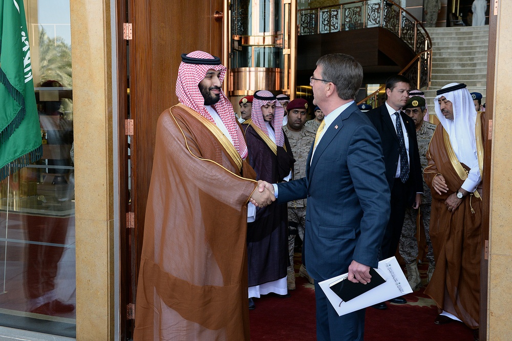 Secretary of defense meets with Saudi Arabia's minister of defense