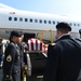 Army Reserve soldiers conduct a plane-side honor for fallen soldier