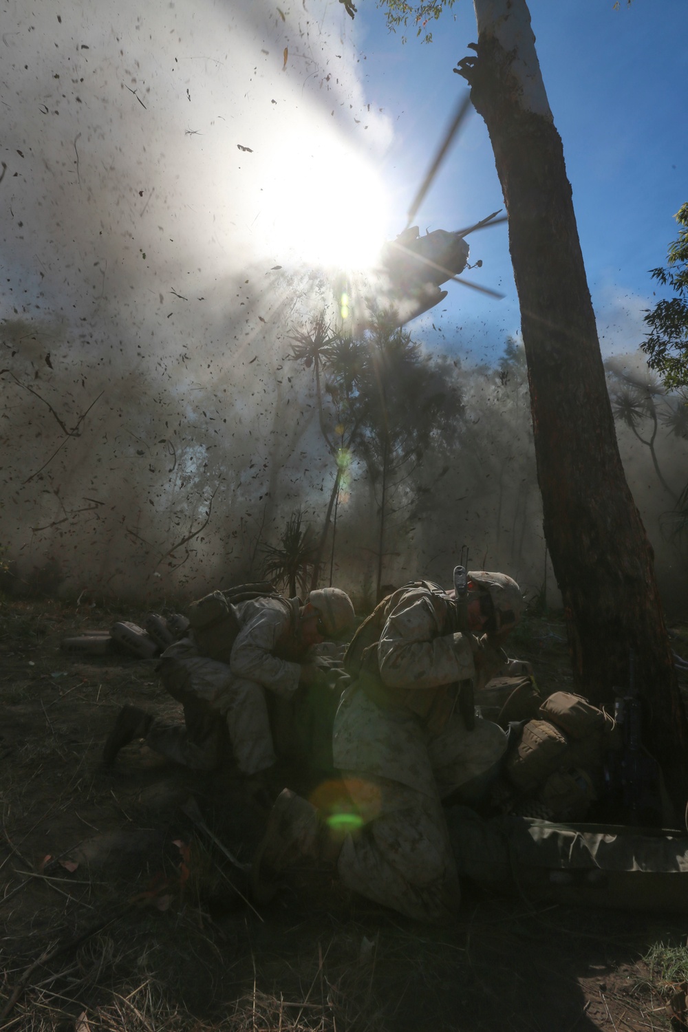 U.S. Marines hike the Outback during Talisman Sabre 2015