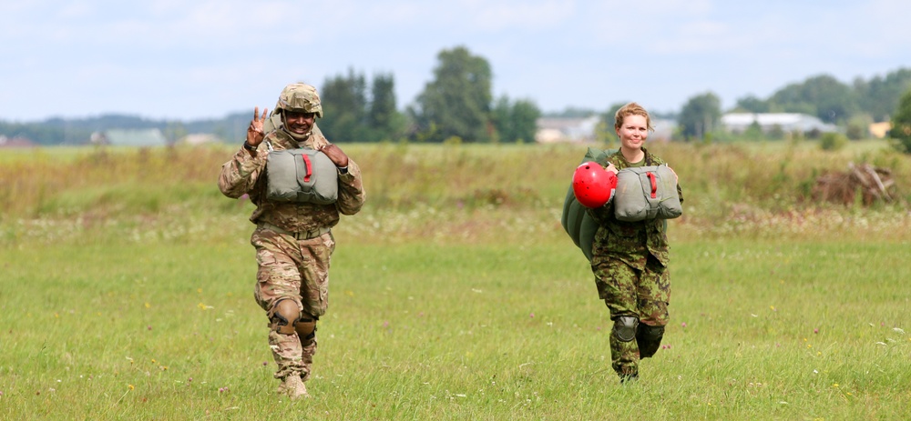 Airborne jump in Estonia