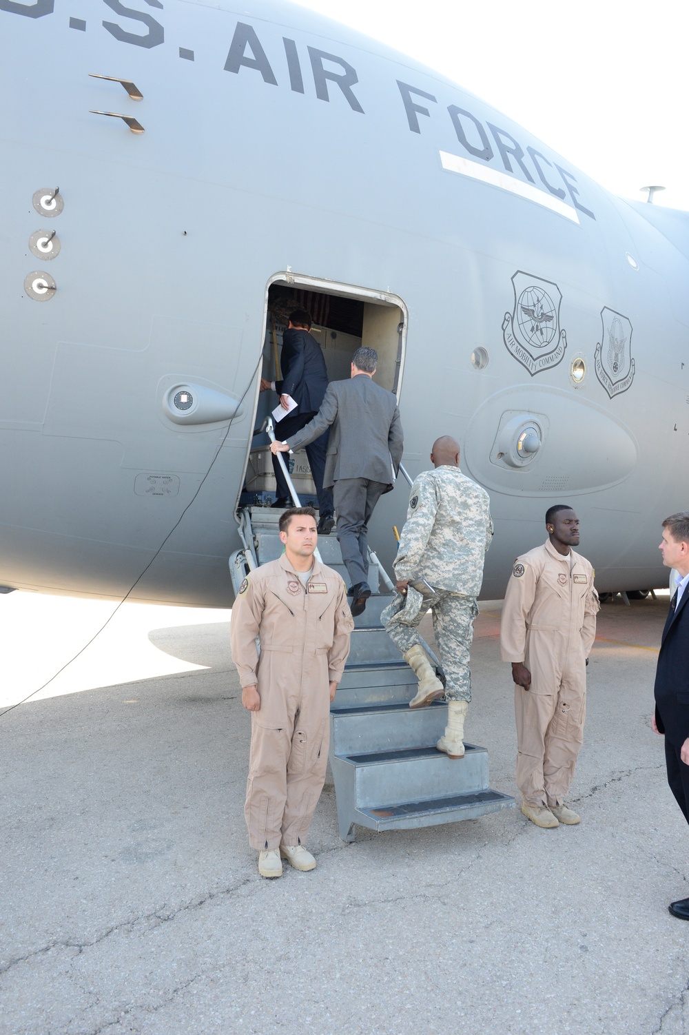 Secretary of defense departs Baghdad