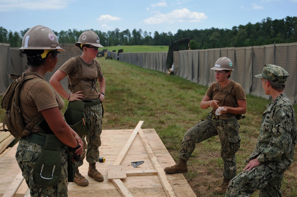 Rear Adm. Katherine Gregory visits NMCB 133 Seabees during FTX