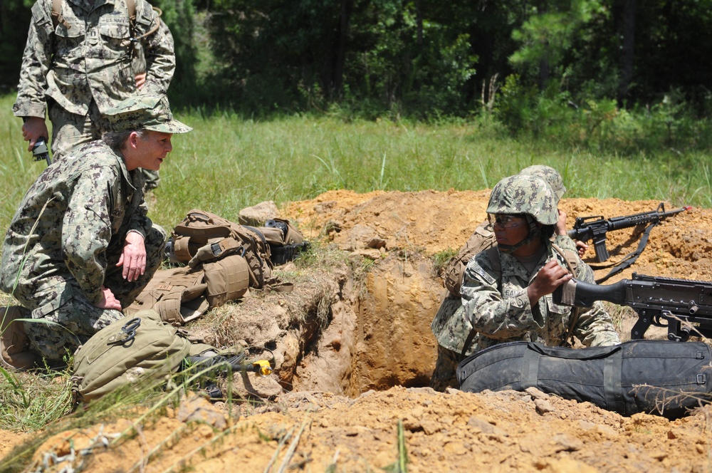 Rear Adm. Katherine Gregory visits NMCB 133 Seabees during FTX