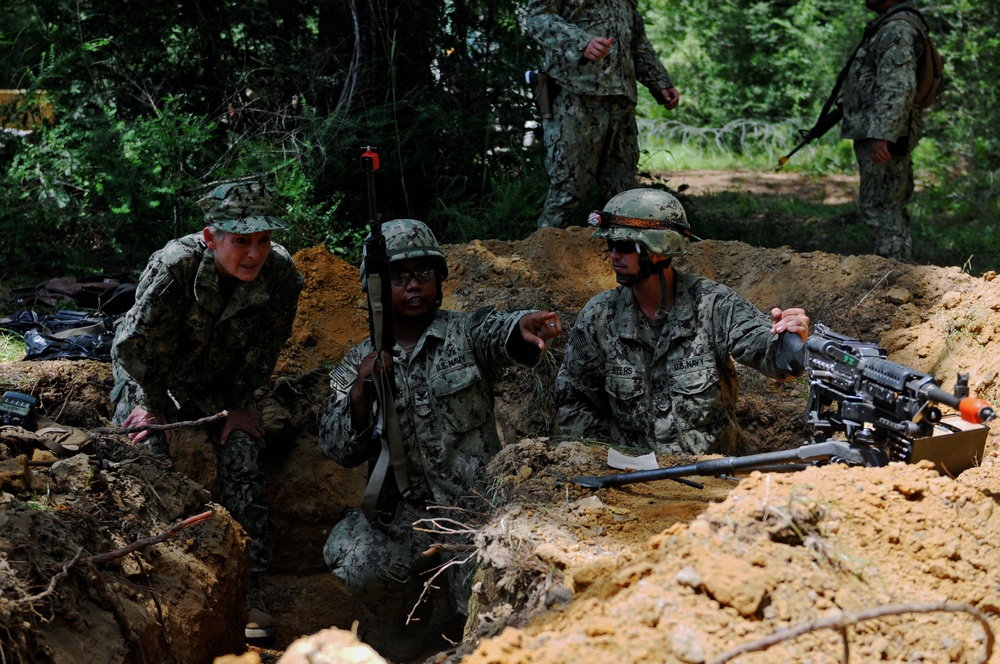 Rear Adm. Katherine Gregory visits NMCB 133 Seabees during FTX
