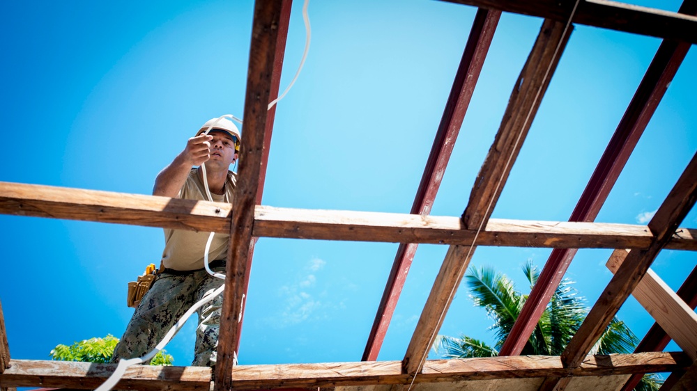 Engineers work on various construction projects during Pacific Partnership 2015