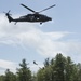 Soldier rappels from Black Hawk