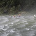 Soldiers hoist floating litters