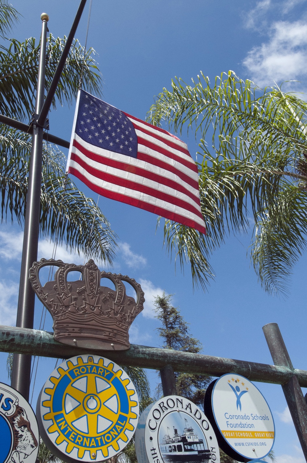 American flag flies at half-staff