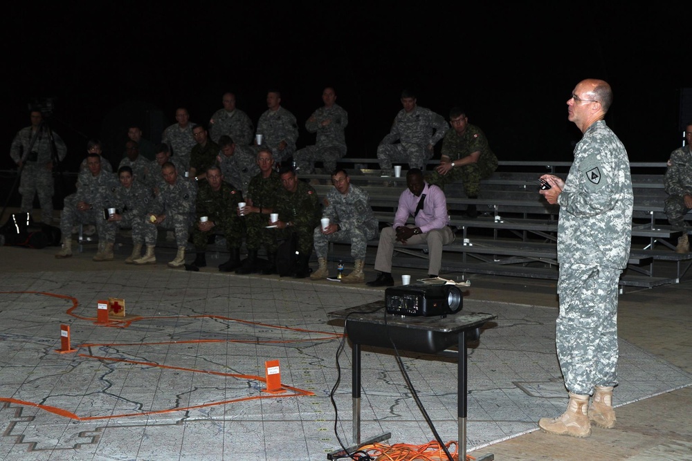 Soldiers participate in the CANUS visit