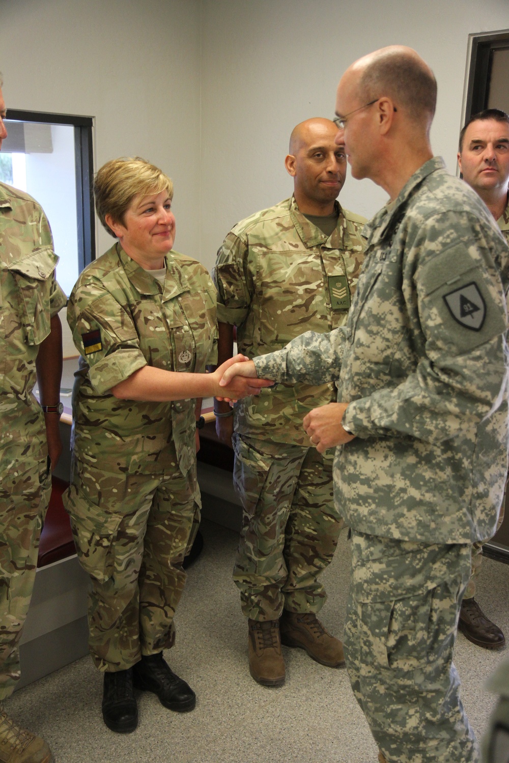 British Army Reserve Soldiers meet Brig. Gen. Gentry July 25, 2015