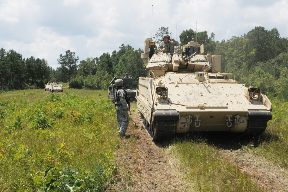 Soldiers occupy assembly area