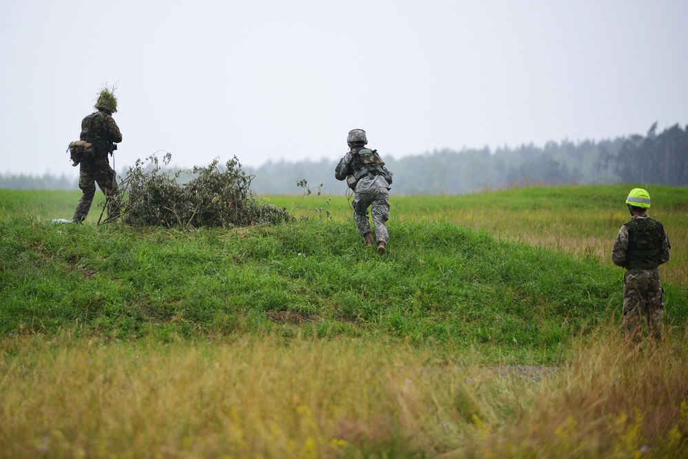 British Army Royal Military Academy Sandhurst  trains on 7th Army Joint Multinational Training Command’s Grafenwoehr Training Area, Germany