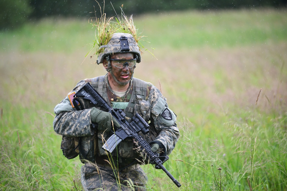 British Army Royal Military Academy Sandhurst  trains on 7th Army Joint Multinational Training Command’s Grafenwoehr Training Area, Germany